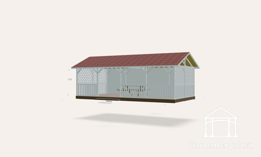 Gazebo 4x8 dual slope