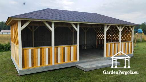 4x8m Großer Kindergarten Gartenpavillon - garden gazebo pergola