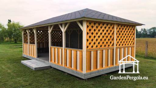 4x8m Großer Kindergarten Gartenpavillon
