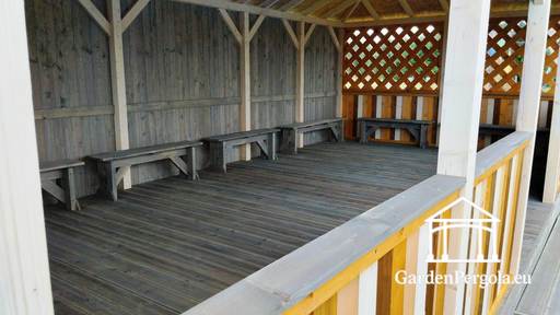 4x8m Großer Kindergarten Gartenpavillon