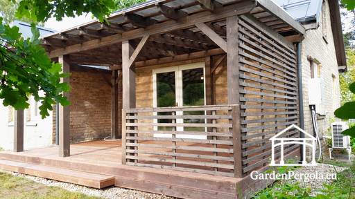 Dunkelbraune langlebige Gartenpavillon-Erweiterung 3x6m