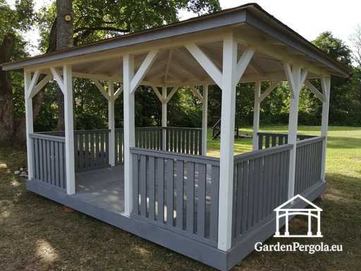 Klassischer Gartenpavillon 4m x 4,5m