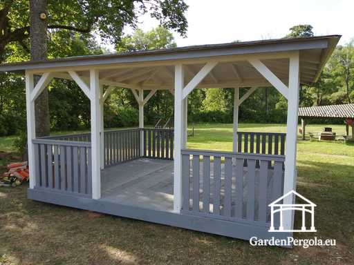 Klassischer Gartenpavillon 4m x 4,5m