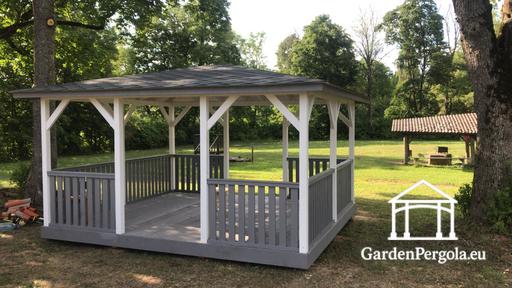 Klassischer Gartenpavillon 4m x 4,5m
