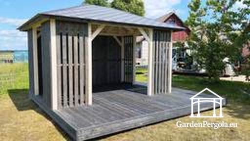 3x4 m Holzpavillon - garden gazebo pergola