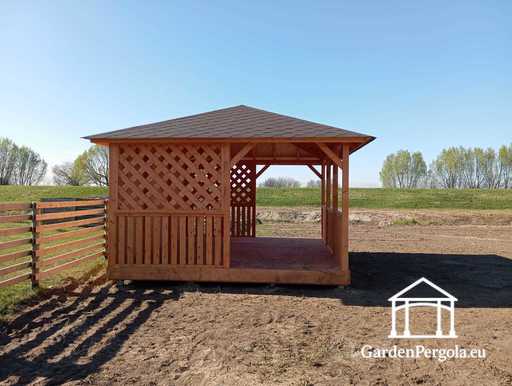 3x4 m Holz-Gartenpavillon
