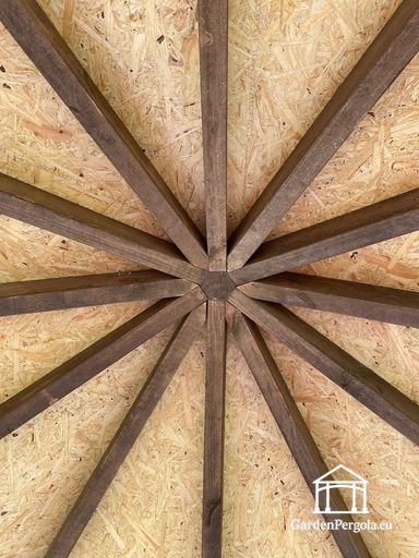 Sechseckiger Holz-Gartenpavillon mit Schindeldach — Gemütlich, Praktisch und Natürlich Elegant