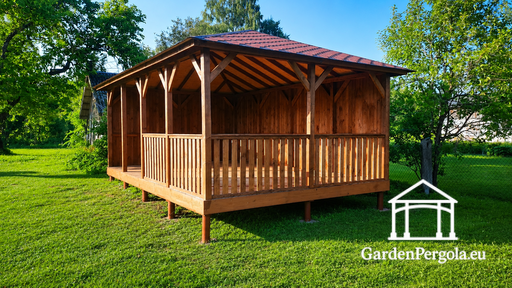4x6 m Holz-Gartengazebo