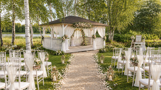 Schnell aufgestelltes Holzvordach für Hochzeiten – Was benötigen Sie?