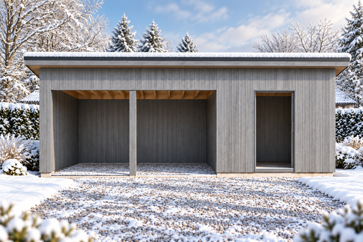 4 × 6 m Brennholzunterstand – Gartenlager mit Pultdach - garden gazebo pergola