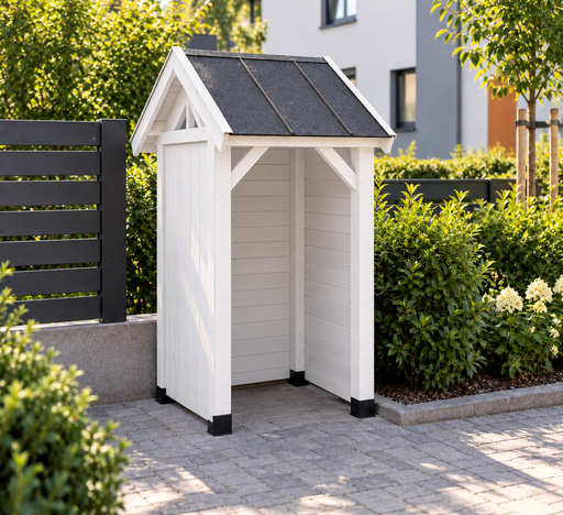 1,3 × 1,3 m Holz-Mülltonnenunterstand - garden gazebo pergola